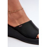 Kvapnios moteriškos basutės su pleištais ZAXY LL285083 juodos | Šlepetės | jai24.lt
