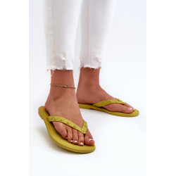 Plokšti, lankstūs moteriški šlepetės ZAXY JJ285253 Lime 199630