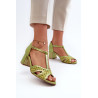 Moteriški odiniai sandalai su kulnais Maciejka 06551-09 Lime | Sandalai moterims | jai24.lt