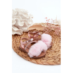 Rožiniai Joratia vaikiški patentiniai sandalai su lankeliu ant lipduko 199664