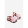 Rožiniai Joratia vaikiški patentiniai sandalai su lankeliu ant lipduko | Basutės vaikams | jai24.lt