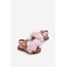 Rožiniai Joratia vaikiški patentiniai sandalai su lankeliu ant lipduko | Basutės vaikams | jai24.lt