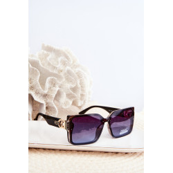 Juodi moteriški kvadratiniai akiniai nuo saulės UV400 199673