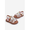 Vaikiški sandalai Gladiator su lipduku iš daugiaspalvės Radovia | Basutės vaikams | jai24.lt