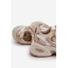Vaikiški sportiniai sportbačiai su Velcro Beige Rulagia | Kedai vaikams | jai24.lt