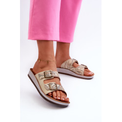 Patogūs moteriški šlepetės su sagtimis Inblu CP000045 Gold 199713