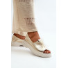 Zazoo 2939 odiniai moteriški sandalai su lanku šviesiai smėlio spalvos | Sandalai moterims | jai24.lt
