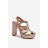 Moteriški odiniai aukštakulniai sandalai Maciejka 06050-25 Gold | Sandalai moterims | jai24.lt