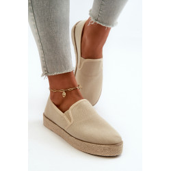 Moteriškos smėlio spalvos platforma Espadrilles Naloenma 199766