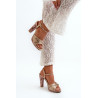 Moteriški odiniai sandalai su kulnu Maciejka 06564-22 Beige-Gold | Sandalai moterims | jai24.lt