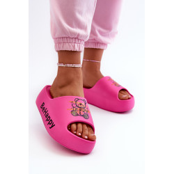 Šviesios moteriškos skaidrės ant storo pado su pliušiniu meškiuku Tamsiai smėlio spalvos Serefina 199784