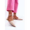 Surištos Balerina Flats Eco Suede su smailiais pirštais Pilka Ellesara | Balerinos bateliai | jai24.lt