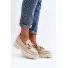 Moteriški odiniai mokasinai su dekoracija CheBello 4369 Beige | Mokasinai moterims | jai24.lt