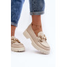 Moteriški odiniai mokasinai su dekoracija CheBello 4369 Beige | Mokasinai moterims | jai24.lt