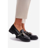 Moteriški mokasinai su lankeliu S.Barski HY42-331 Juodi | Mokasinai moterims | jai24.lt
