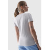 Lygūs moteriški marškinėliai su logotipu, balti 4F 4FWMM00TTSHF1845-10S | Maikutės moterims | jai24.lt