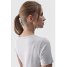Lygūs moteriški marškinėliai su logotipu, balti 4F 4FWMM00TTSHF1845-10S | Maikutės moterims | jai24.lt