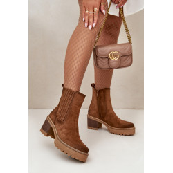 Moteriški batai su kulnais, pagaminti iš ekologiškos zomšos izoliuoto juodo Nevitas 199842