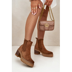 Šilti moteriški batai ant kulno Eco Suede Black Irissinae 199843