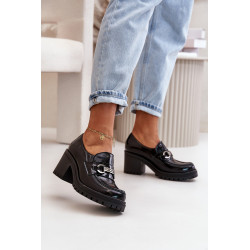 Zazoo 20175 lakinės odos moteriški aukštakulniai natūralios odos juodi 199847