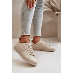 Moteriški izoliuoti velvetiniai sportbačiai Big Star OO274812 Hi-Poly System Beige 199857