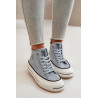 Šilti moteriški sportbačiai su platforma Eco Leather Big Star OO274069 Mėlyna | Kedai | jai24.lt
