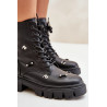 Moteriški darbiniai batai su dekoracijomis Eco Leather Black Cadenilla | Auliniai batai moterims | jai24.lt