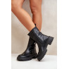 Moteriški ekologiški odiniai kulkšnies batai su užtrauktuku ir dekoratyvinėmis detalėmis juoda Reritha