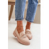 Moteriški mokasinai su dekoracija Eco Leather Beige Tialorae | Mokasinai moterims | jai24.lt