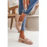 Moteriški mokasinai su dekoracija Eco Leather Beige Tialorae | Mokasinai moterims | jai24.lt