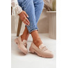 Moteriški mokasinai su dekoracija Eco Leather Beige Tialorae | Mokasinai moterims | jai24.lt