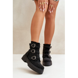 Apšiltinti batai su dekoracija juodi Ciascia 199888
