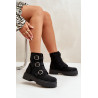 Apšiltinti batai su dekoracija juodi Ciascia | Auliniai batai moterims | jai24.lt