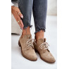 Zazoo 2959 zomšiniai Oksfordo suvarstomi plokščiakulniai tamsiai smėlio spalvos | Pavasariniai batai | jai24.lt