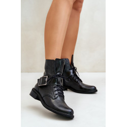 Zazoo 2949 odiniai batai su sagtimi, juodi 199895