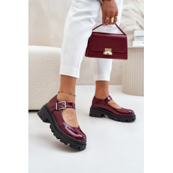 Lakuoti moteriški batai su sagtimi Black Plikuria 199900