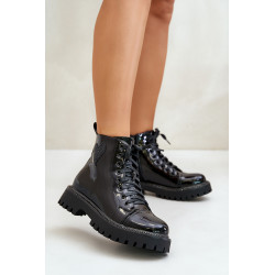 Batai su užtrauktuku su dekoratyvine širdele Juoda Obeena 199901