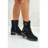 Moteriški žemakulniai batai su sagtimis Juoda Zudra | Auliniai batai moterims | jai24.lt