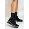 Moteriški žemakulniai batai su sagtimis Juoda Zudra | Auliniai batai moterims | jai24.lt