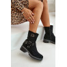 Moteriški žemakulniai batai su sagtimis Juoda Zudra | Auliniai batai moterims | jai24.lt