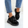 Moteriški zomšiniai sportbačiai ant platformos su storu suvarstymu Artiker 54C1464 juodi | Kedai | jai24.lt