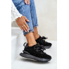 Moteriški zomšiniai sportbačiai ant platformos su storu suvarstymu Artiker 54C1464 juodi | Kedai | jai24.lt