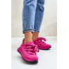 Zomšiniai moteriški sportbačiai su storais raišteliais Fuchsia Artiker 54C1461 | Kedai | jai24.lt