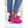 Zomšiniai moteriški sportbačiai su storais raišteliais Fuchsia Artiker 54C1461 | Kedai | jai24.lt