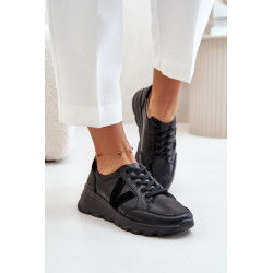 Odiniai moteriški sportiniai batai Vinceza 7918 juodi 199935