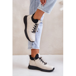 Šilti sportiniai odiniai batai su užtrauktuku Juodi Artiker 55C0041 199936