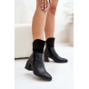 Apšiltinti moteriški aukštakulniai batai juodi Relabina | Auliniai batai moterims | jai24.lt
