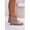 Žemi moteriški batai plokščiu kulnu Suede Lewski 3624 ruda | Auliniai batai moterims | jai24.lt