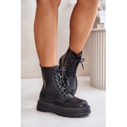 Šilti kulkšnies batai, pagaminti iš ekologiškos odos, su užtrauktuku Black Naleli 199973