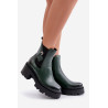 Zazoo 60490 odiniai izoliuoti batai su dekoracija tamsiai žalia | Auliniai batai moterims | jai24.lt